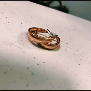 Rose gold hoops